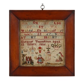 Eleanor Thompson's 1856 Wool Sampler