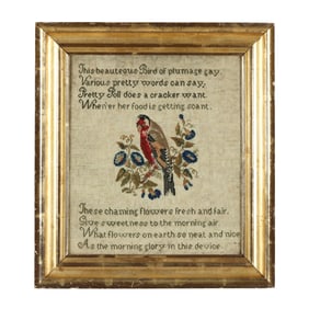 Antique Framed Needlepoint