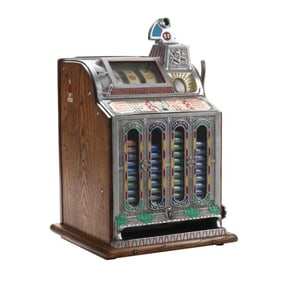 Vintage Mills Novelty Co. '1776' Liberty Bell 5¢ Candy Slot Machine