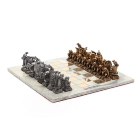 Michael Anthony Ricker (American, 1940-2006), African Wildlife Chess Set