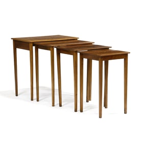 Dutch Marquetry Style Inlaid Nesting Table