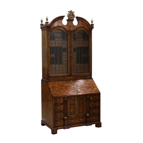 Theodore Alexander, Althorp Flame Mahogany Bureau Bookcase with Hidden Compartments
