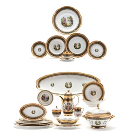 Limoges  22K Quality Royale , Large Dinnerware Service for Twelve