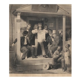 After Richard Caton Woodville, Sr. (American, 1825-1855),  War News From Mexico