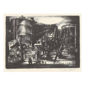 Philip Evergood (American, 1901-1973),  Small Town Lights