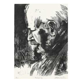 Stefan Martin (American, 1936-1994),  Portrait of Ben Shahn