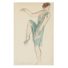 Abraham Walkowitz (Russian-American, 1878-1965), Portrait of Isadora Duncan