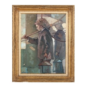 Manuel Machi (Spanish), Man with Lantern and Net