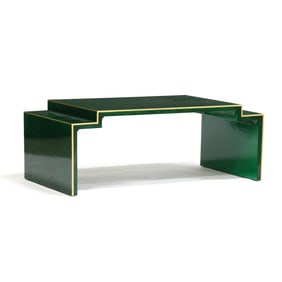 Art Deco Style Faux Malachite Cocktail Table