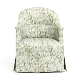 Highland House, Upholstered Swivel Club Chair