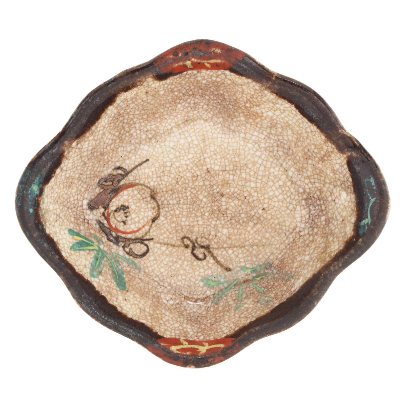 A Japanese Ceramic Dish with Plum Design (1 of 4)