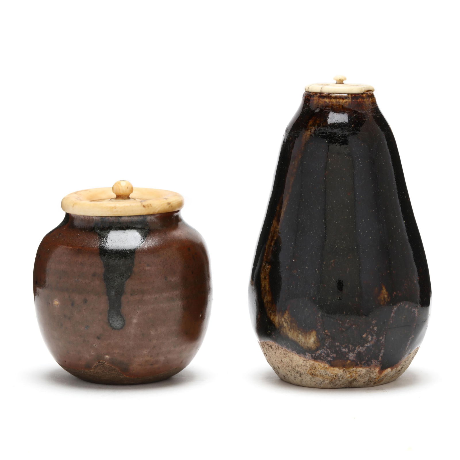 Two Japanese Ceramic Tea Caddies ( Chaire ) (1 of 7)
