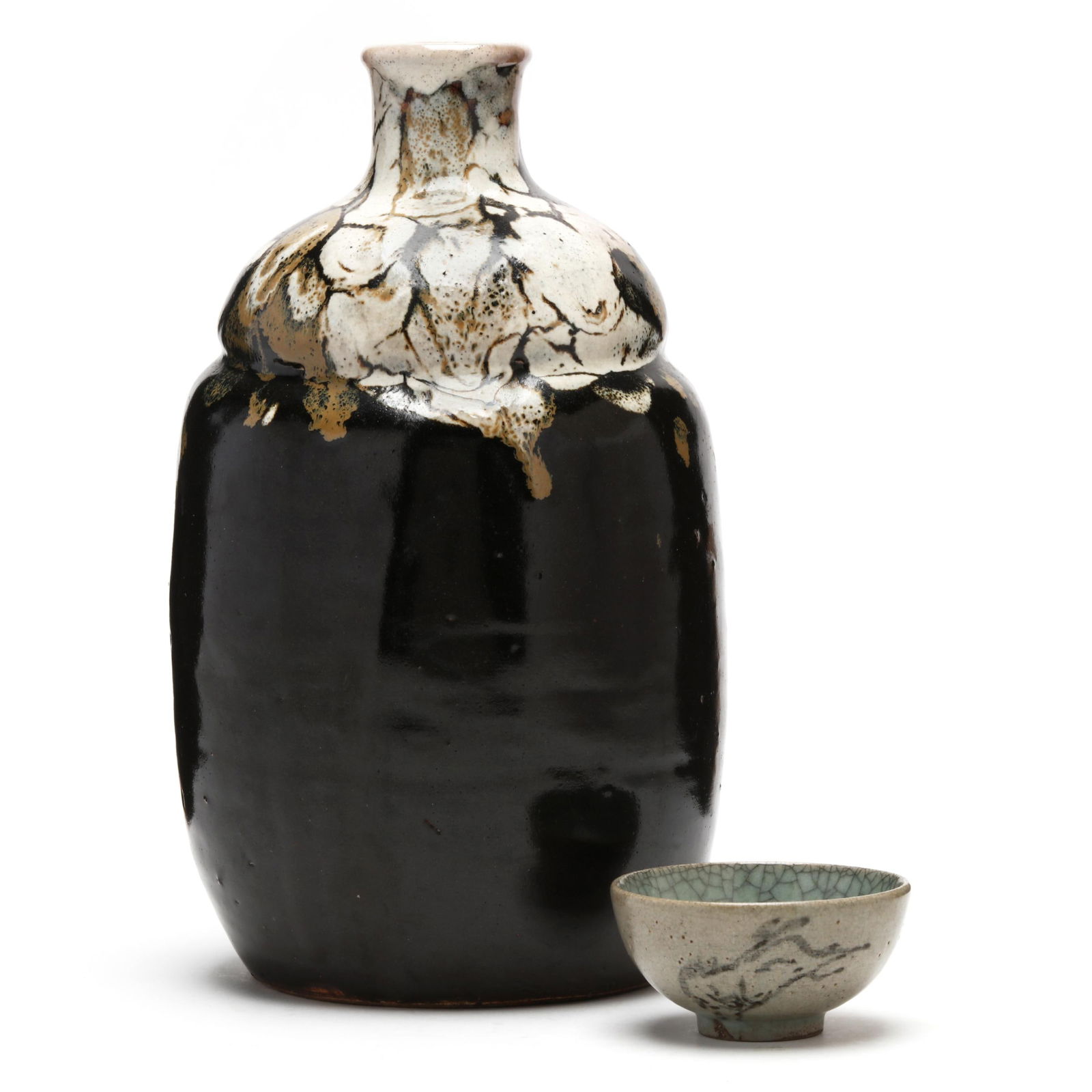 A Japanese Sake Cup ( Guinomi ) and Sake Bottle ( Tokkuri ) (1 of 9)