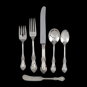 International Wild Rose Sterling Silver Flatware Service
