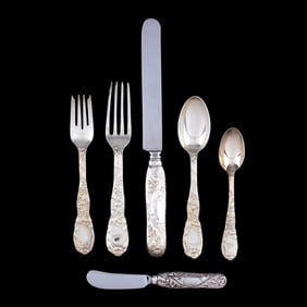 Tiffany & Co. Chrysanthemum Sterling Silver Flatware Service for Six