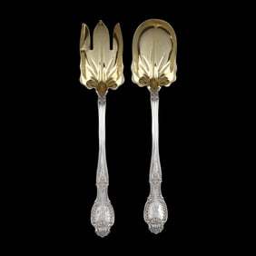 A Tiffany & Co. Richelieu Sterling Silver Salad Serving Set