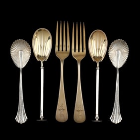 Six Pieces of American Silver Flatware