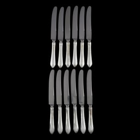 Set of Twelve Towle Lady Diana Sterling Silver Handled Knives
