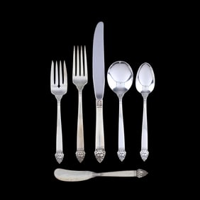 Oneida King Cedric Sterling Silver Flatware Service