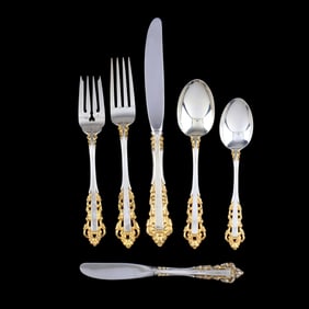 Gorham Golden Medici Sterling Silver Flatware Service for Eight