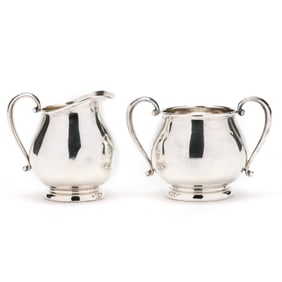 International Prelude Sterling Silver Creamer and Sugar