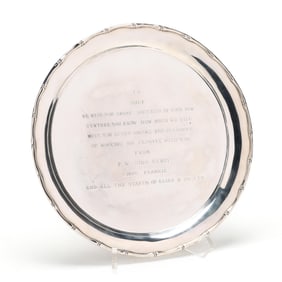 American Sterling Silver Bamboo Presentation Tray