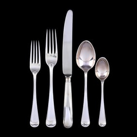 James Robinson English Thread Sterling Silver Flatware Service