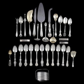 A Collection of Sterling Silver Flatware and Hostess Accessories