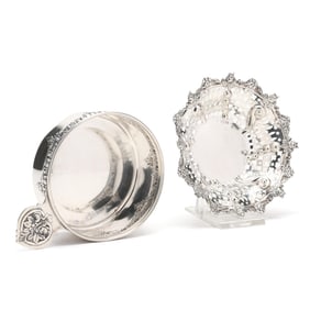 Wallace Normandie Sterling Silver Porringer and Victorian Silver Bon Bon Bowl