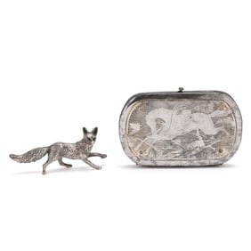 Two Silver Hunt Themed Accessories