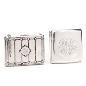 An American Sterling Silver Cigarette Case and Coin Purse