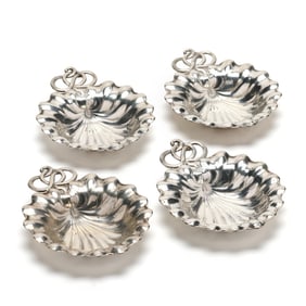 Set of Four Gorham Sterling Silver Nut Dishes