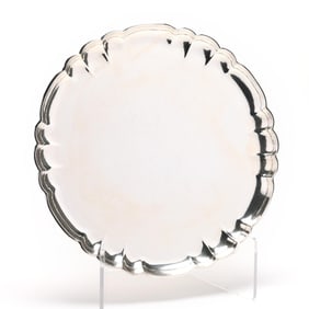 A Sterling Silver Scalloped Tray by Georg Jensen
