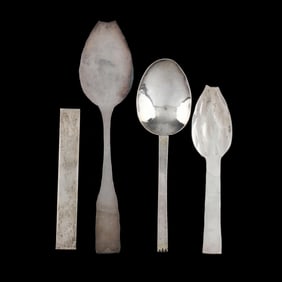 Four American Silver Spoon Billets