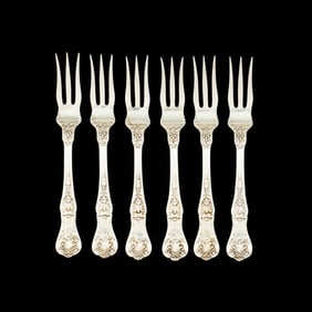 Collection of Six Gorham King George Sterling Silver Berry Forks