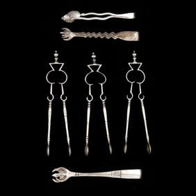 Six of Gorham Sterling Silver Tongs