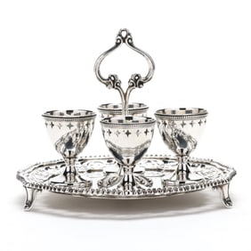 A Rare American Sterling Silver Egg Cruet