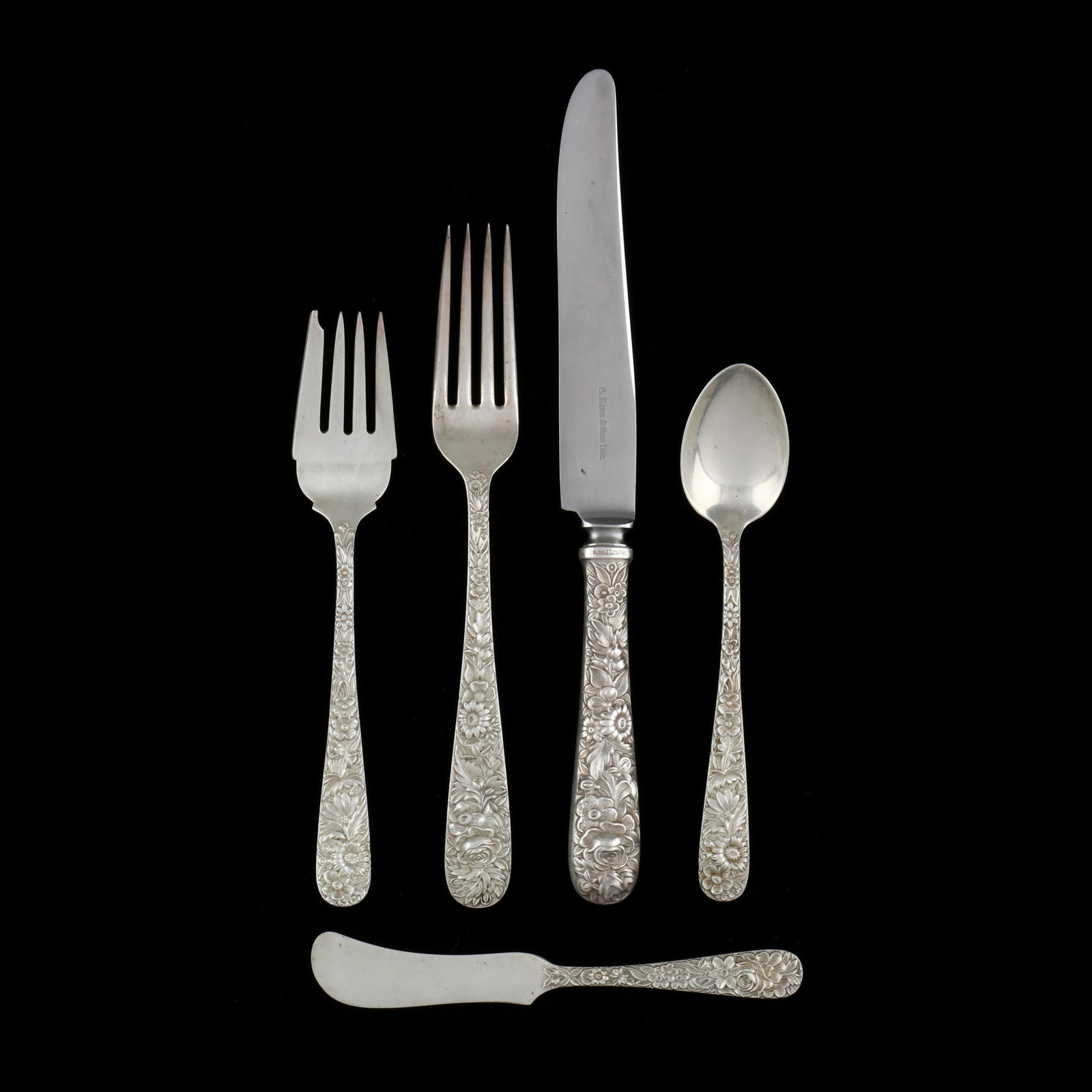 S. Kirk & Son  Repousse  Sterling Silver Flatware Service (1 of 5)