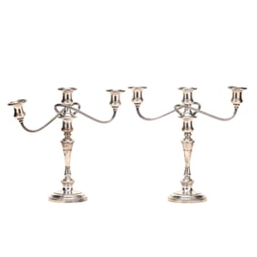 Pair of S. Kirk & Son Sterling Silver Candelabra