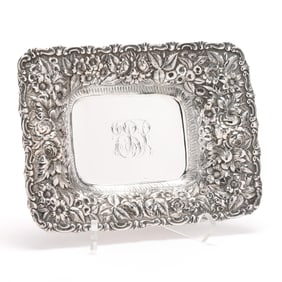 Sterling Silver Repousse Bon Bon Dish by Jacobi & Jenkins
