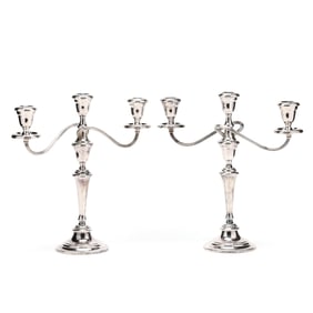 Pair of Gorham Silver-Plated Candelabra