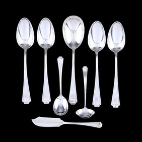 Eight Durgin Fairfax Sterling Silver Flatware Servers