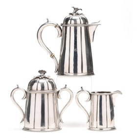 An American Coin Silver Three-Piece Coffee Service, Mark of Bailey & Co.