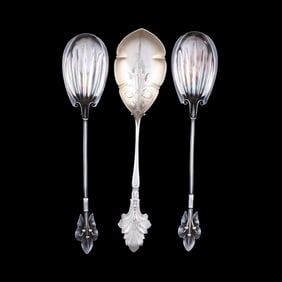 Three Wood & Hughes Sterling Silver Serving Spoons