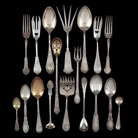 Selection of Aesthetic Period Sterling Silver Flatware
