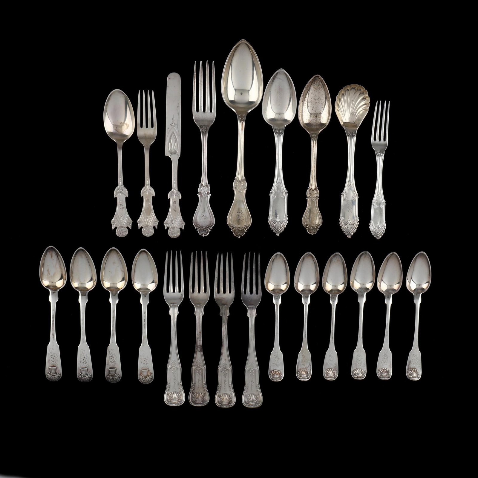 Selection of Coin Silver Flatware (1 of 13)