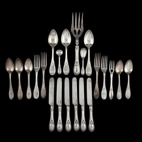 Selection of Coin Silver Flatware, Mostly Olive