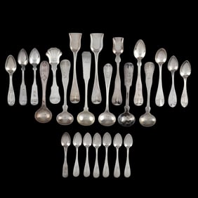 Selection of Coin Silver Salt and Master Salt Spoons