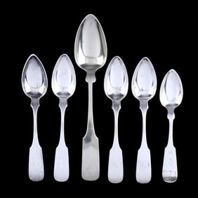 Six American Coin Silver Spoons