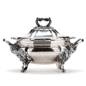 English Silver-Plated Presentation Trophy Tureen, Fulton-Dekalb Shrine Horse Show